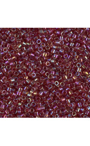 Miyuki delica Beads 11/0 - Transparent dark cranberry ab DB-1242